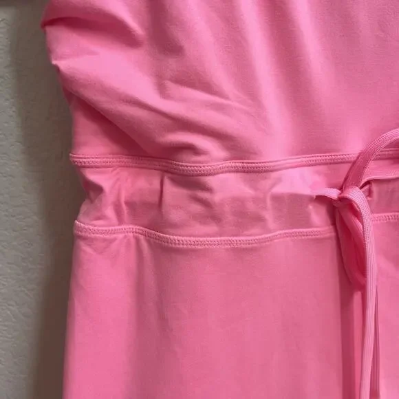 Free People Movement Pink Easy Does it Mini Dress Romper Jumper Sz XL Athleisure - Picture 7 of 9